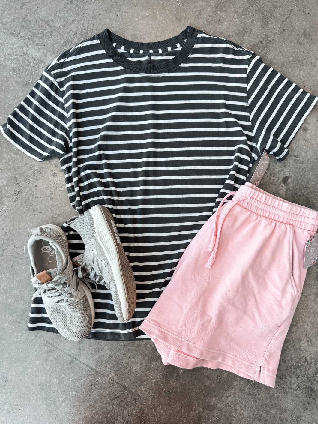 (14) Lululemon Grey Striped Shirt Women's