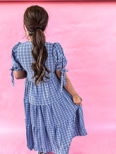 Load image into Gallery viewer, Baby Blue Plaid Dress - Final Sale