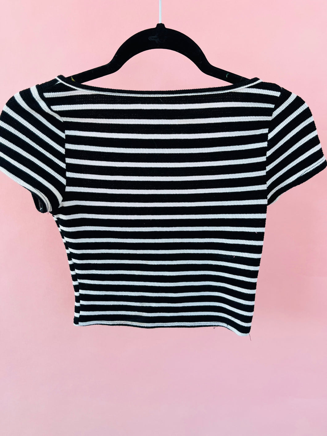 (S) Gaze Black Striped Tee Women's