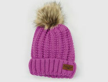 Load image into Gallery viewer, Fur Pom Kid&#39;s Beanie