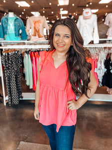 Hot Pink Peplum Tunic
