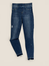 Load image into Gallery viewer, (S) SPANX Dark Denim High Rise Pull on Skinny