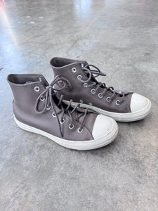 (8) Converse Brown Leather High Top Shoes Womens