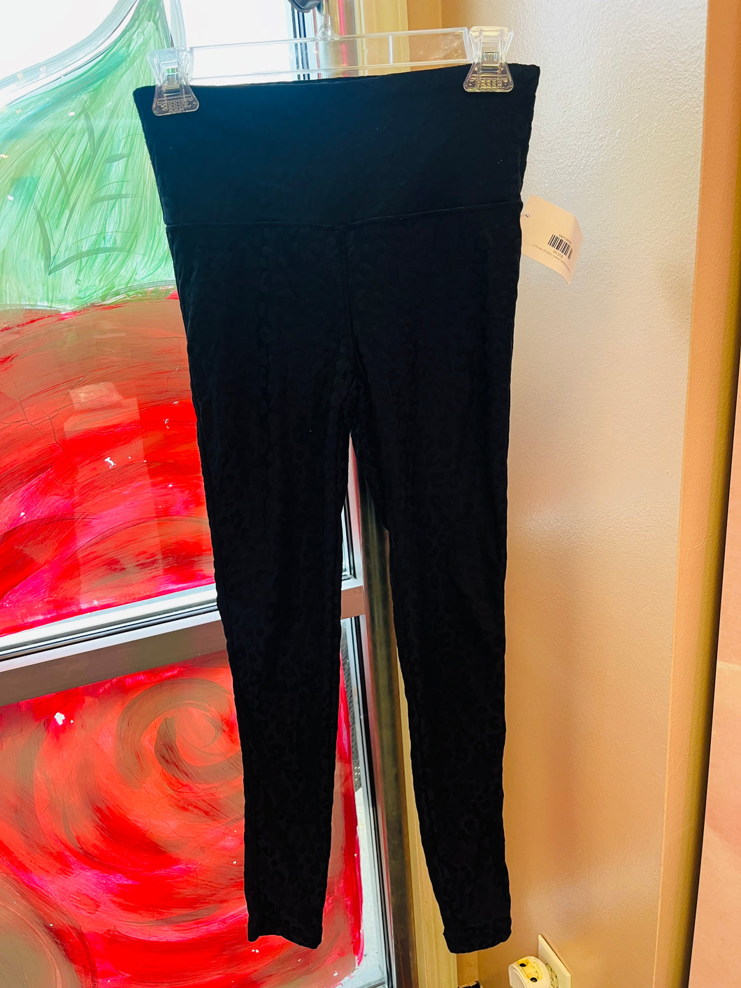 (S) Mono B Black Leopard Leggings Womens