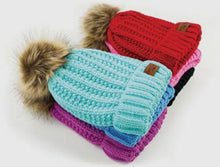 Load image into Gallery viewer, Fur Pom Kid&#39;s Beanie