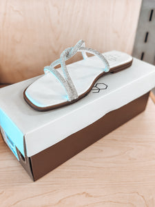 Bonnie White Sparkle Sandals