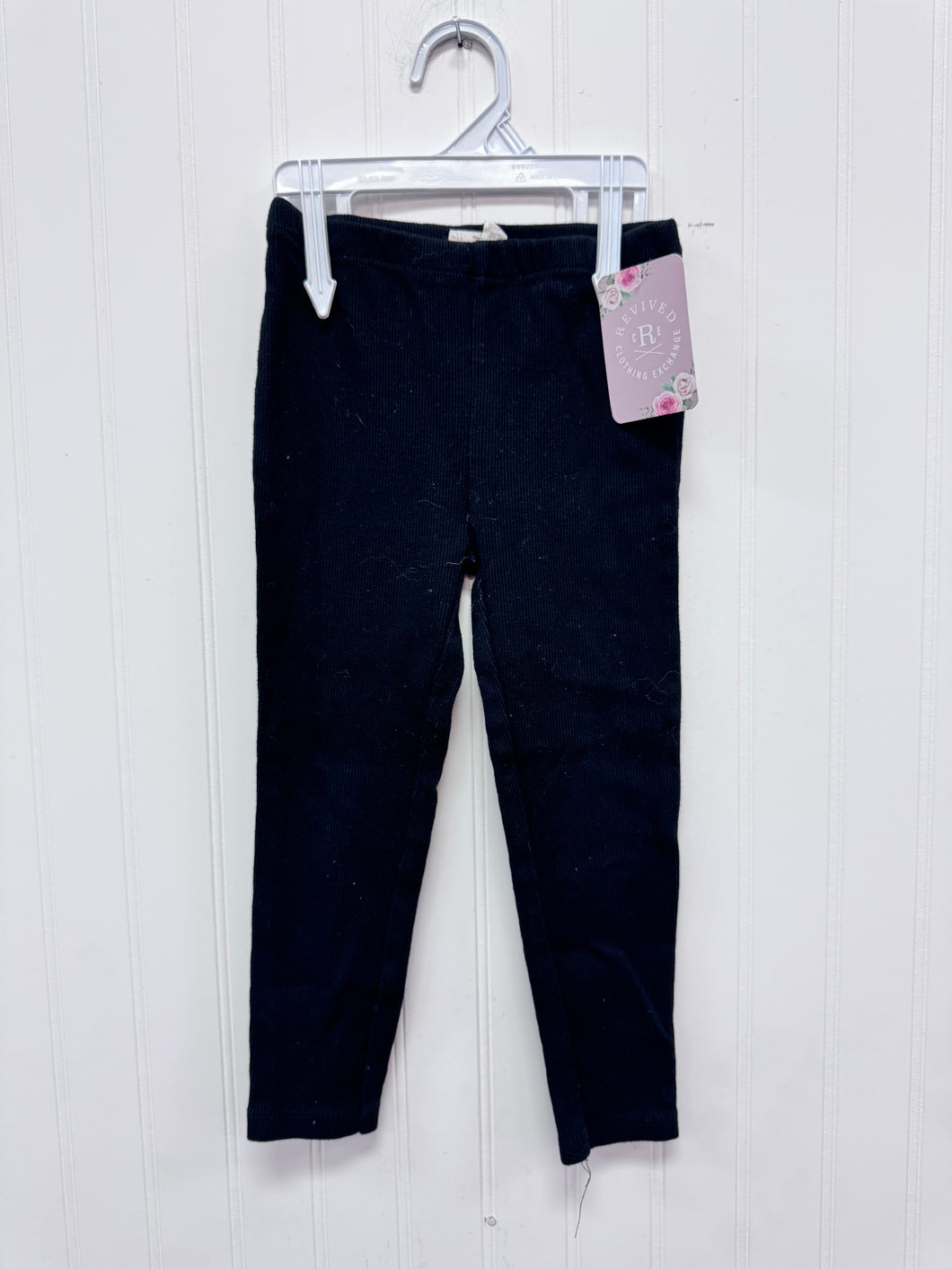 (4T) Jessica Simpson Black Ribbed Leggings Girls