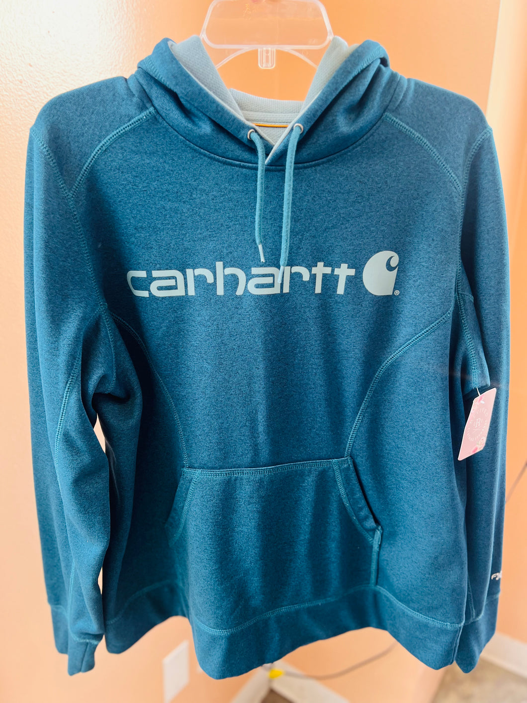 (XL) Carhartt Teal Logo hoodie Women's