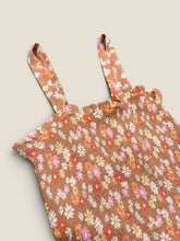 Load image into Gallery viewer, (L) American eagle Tan Floral Smocked Dress