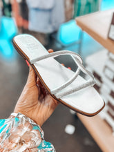 Load image into Gallery viewer, Bonnie White Sparkle Sandals