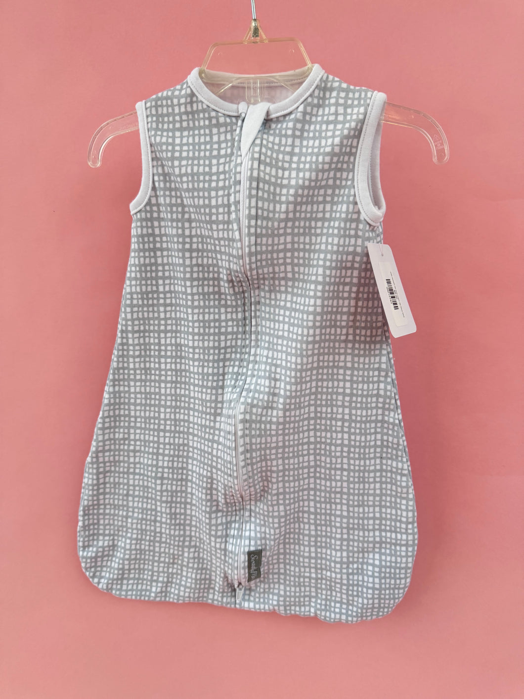 (SM) Swaddle Me Gray Cotton Zip Sleep Sack