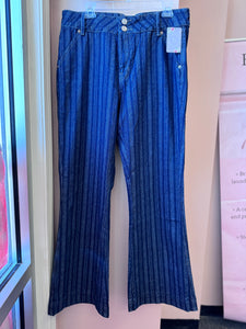 (32X32) Rock & Roll Striped Trouser Jeans Womens