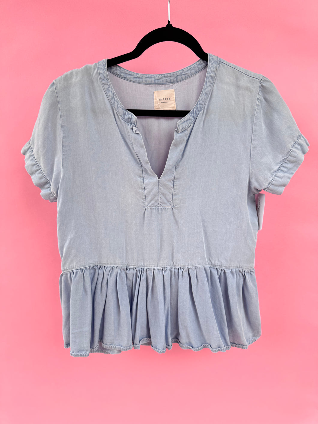 (M) Harper Blue Chambray Shirt Womens
