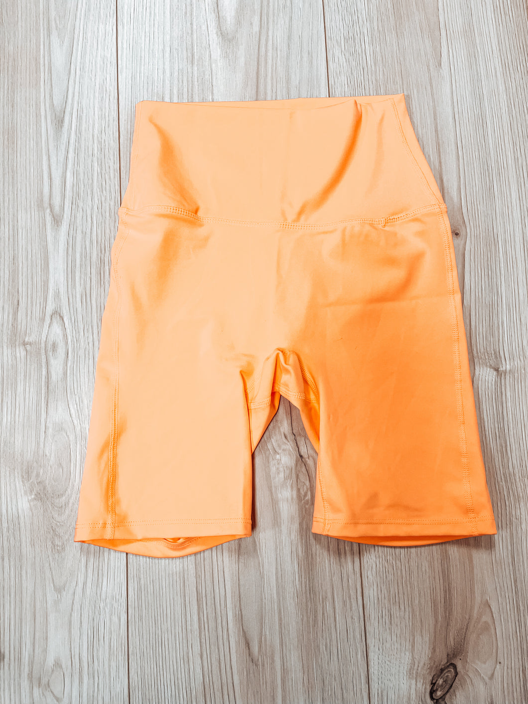 Neon Coral Bike Shorts