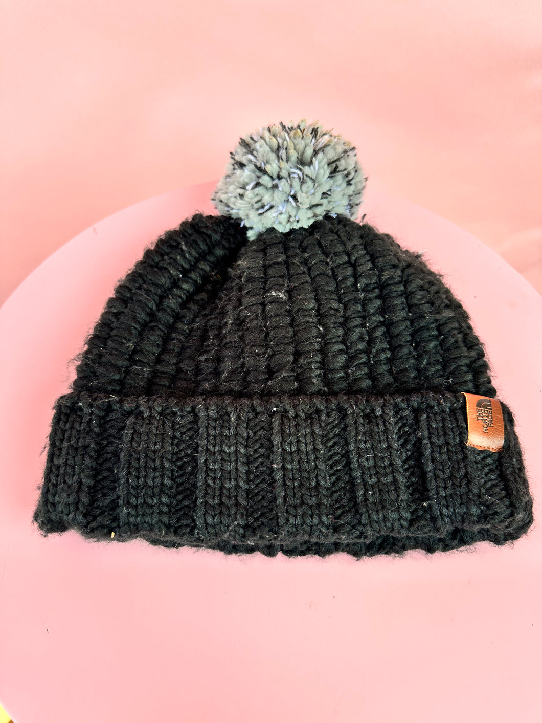 North Face Black Fuzzy Beanie