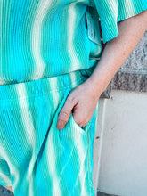 Load image into Gallery viewer, Ocean Breeze Pleated Shorts Set