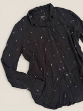 Load image into Gallery viewer, (S) RAILS Black Lightning Bolt Button Up