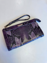 Load image into Gallery viewer, Cole Haan Purple Snakeprint Wristlet