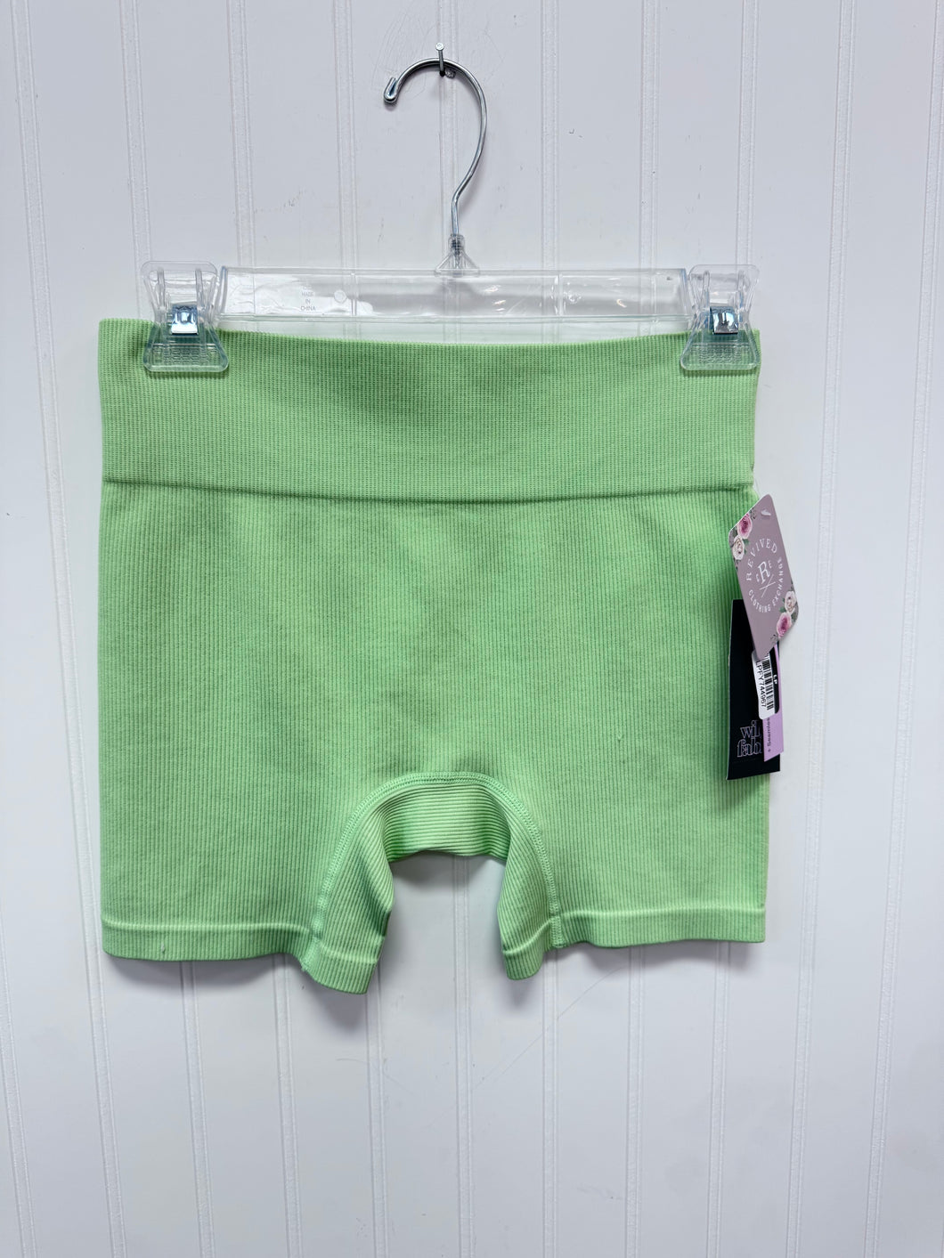(S) wild Fable Lime Green Ribbed Bike Shorts
