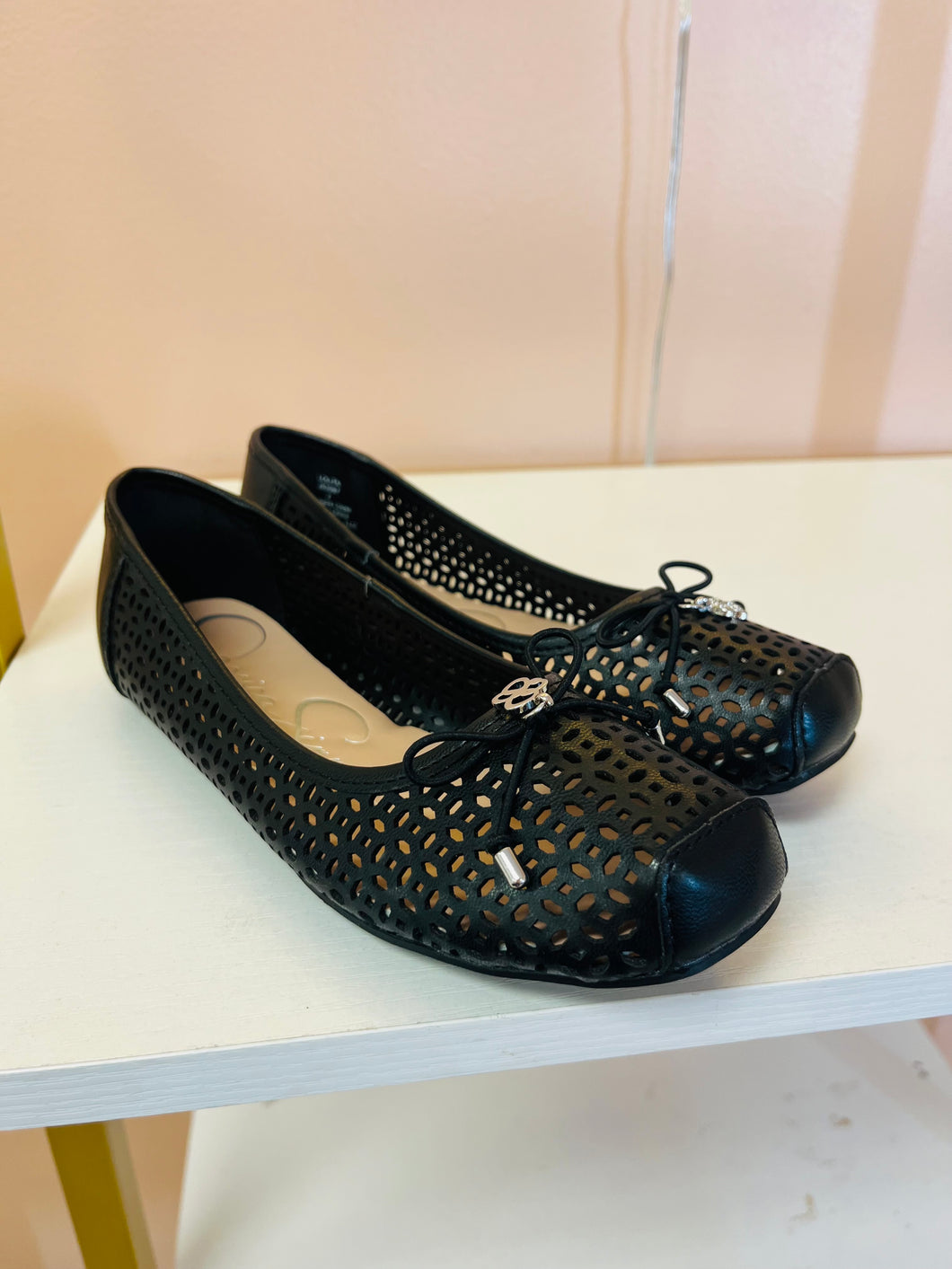 (2) Jessica Simpson Black Mesh Shoes Girls