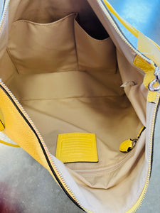 Coach Yellow Pebbled Leather Crossbody