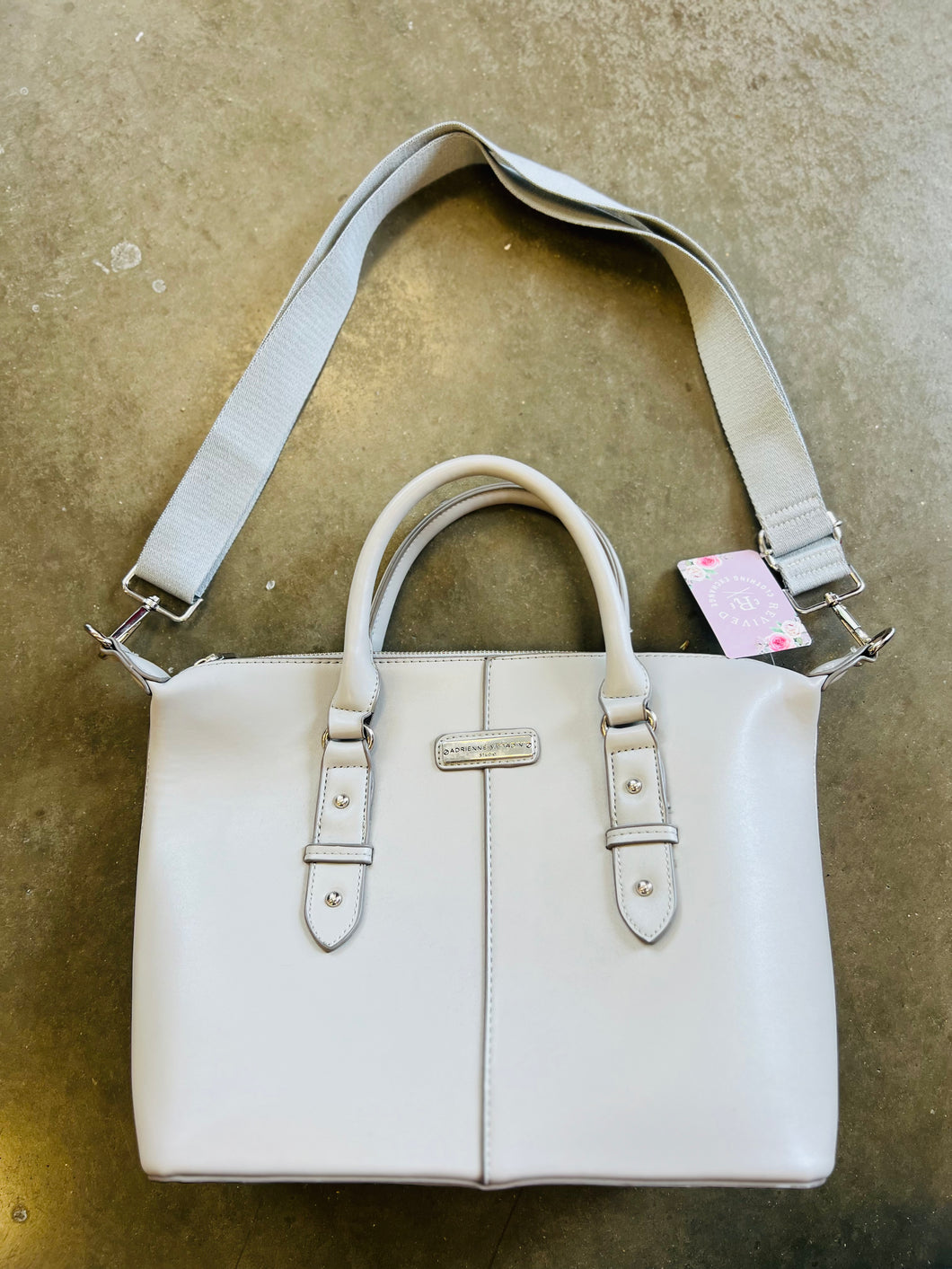 Adrienne Vittadini Gray Shoulder Bag Crossbody Purse