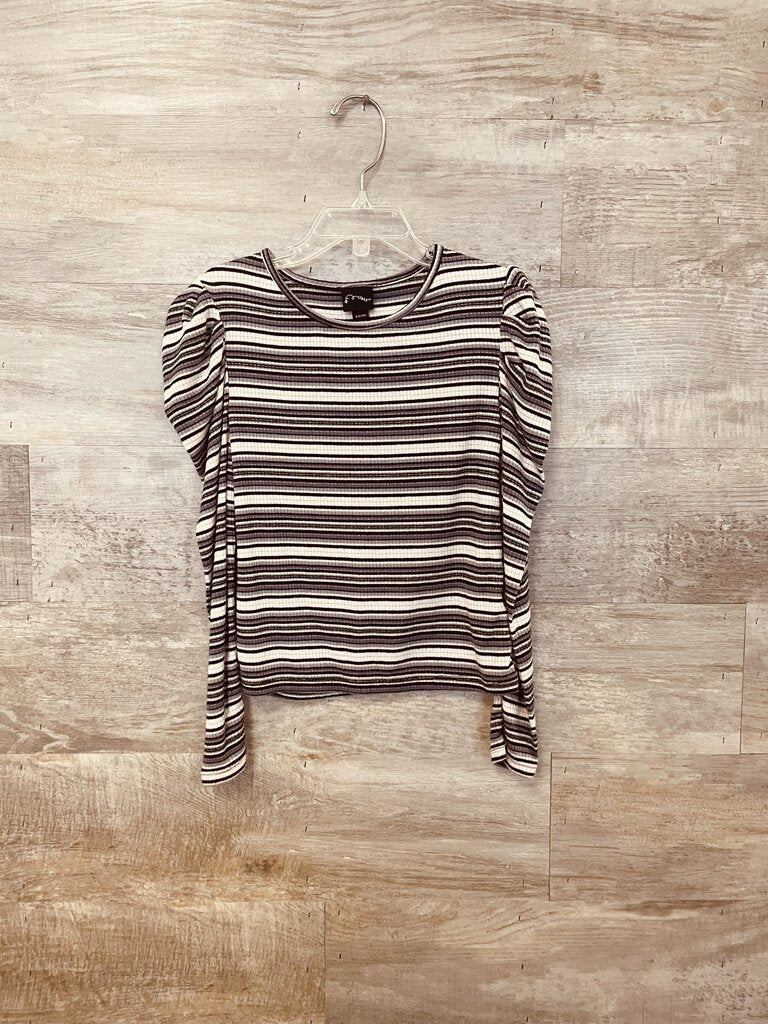 (6X) Art Class Grey Striped LS Shirt Girls