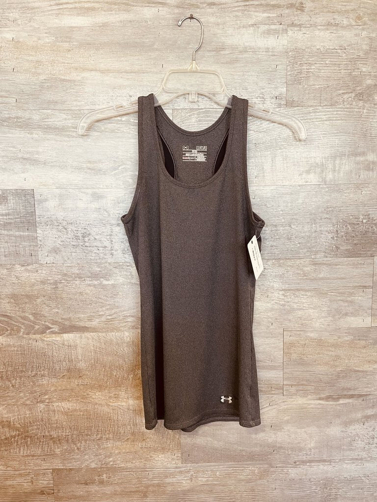 (Small) Under Armour Gray Ribbed Athletic Tank Women's