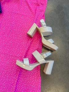 (11) Soda White Heels Womens
