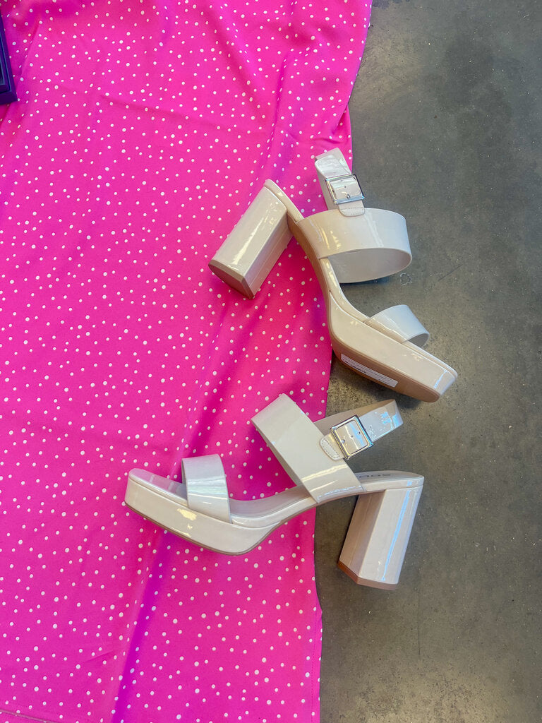 (11) Soda White Heels Womens