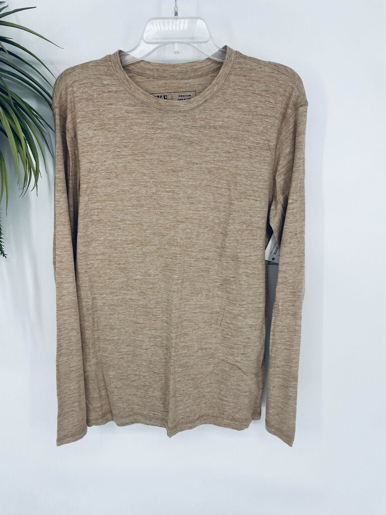 (M) BKE Tan Heathered Long Sleeve Tee Men's