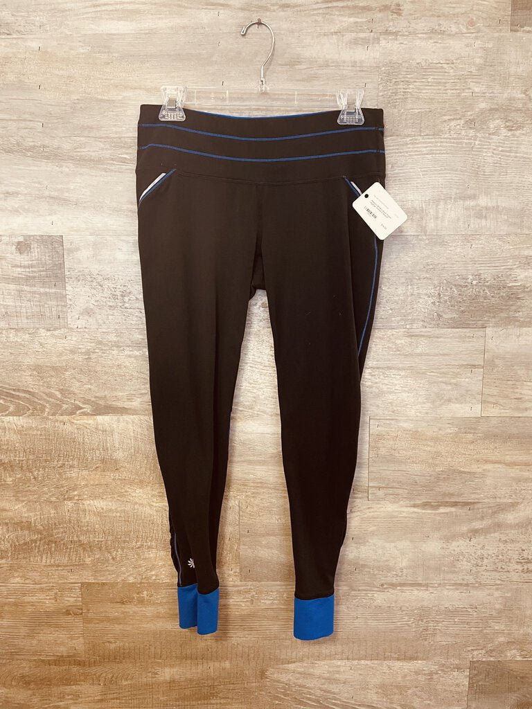 (Medium) Athleta Black Purple Leggings Women's