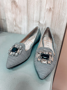 (5) Sole Society Striped Libry Jeweled Shoe Womens