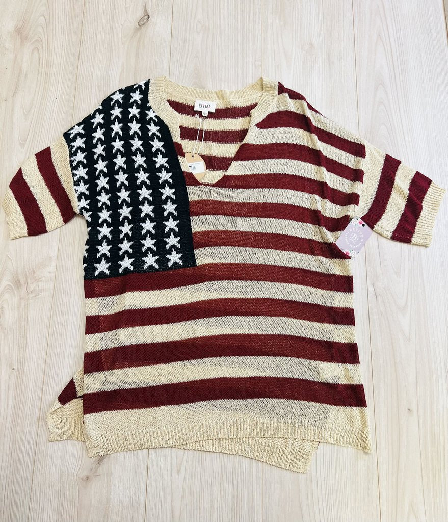 (L) Bibi Americana Knit Shirt Womens