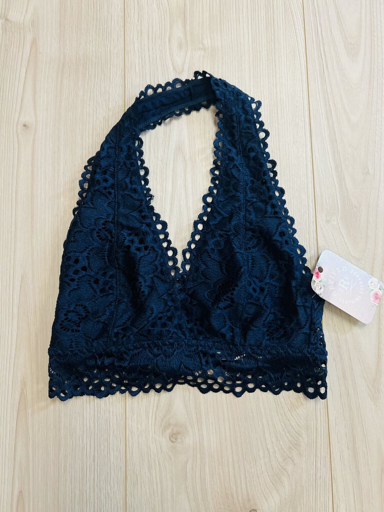 (S) Zenana Navy Lace Bralette