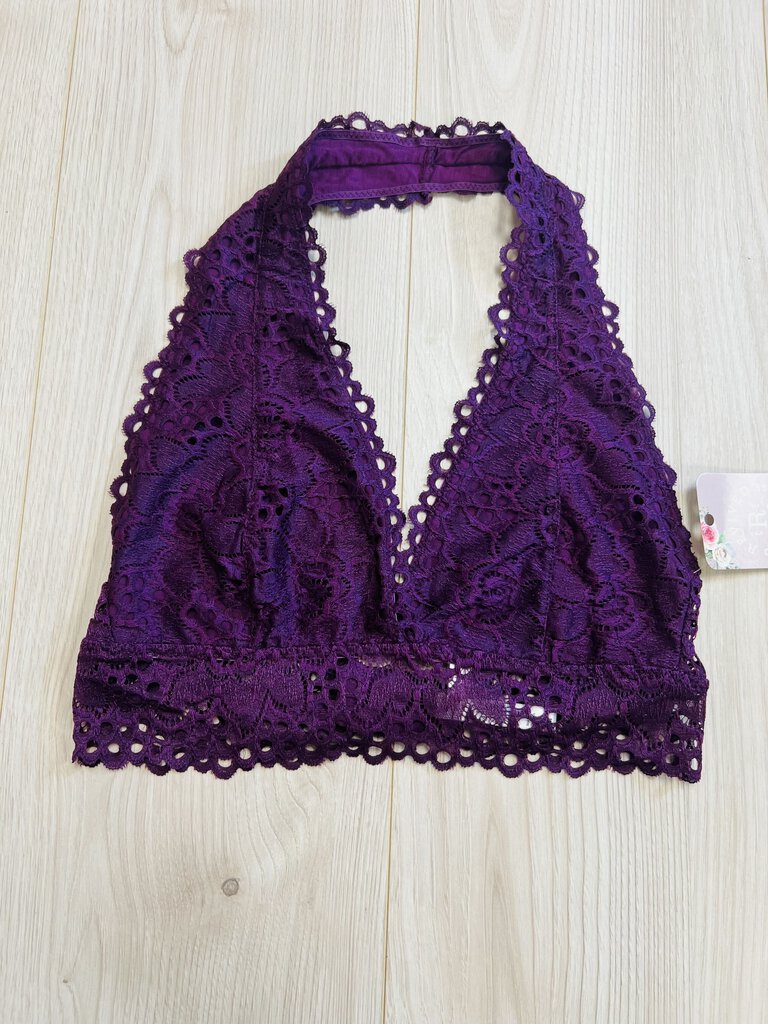 (S) Zenana Purple Lace Bralette