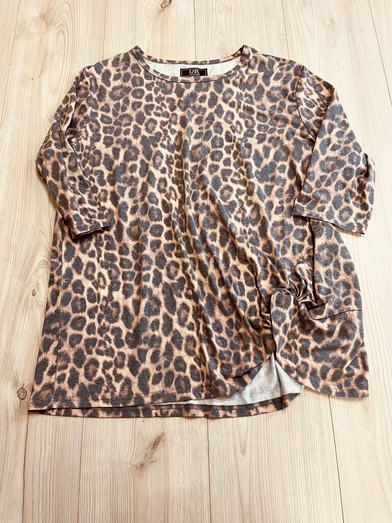 (XL) Lucky & Blessed Leopard Shirt Women's