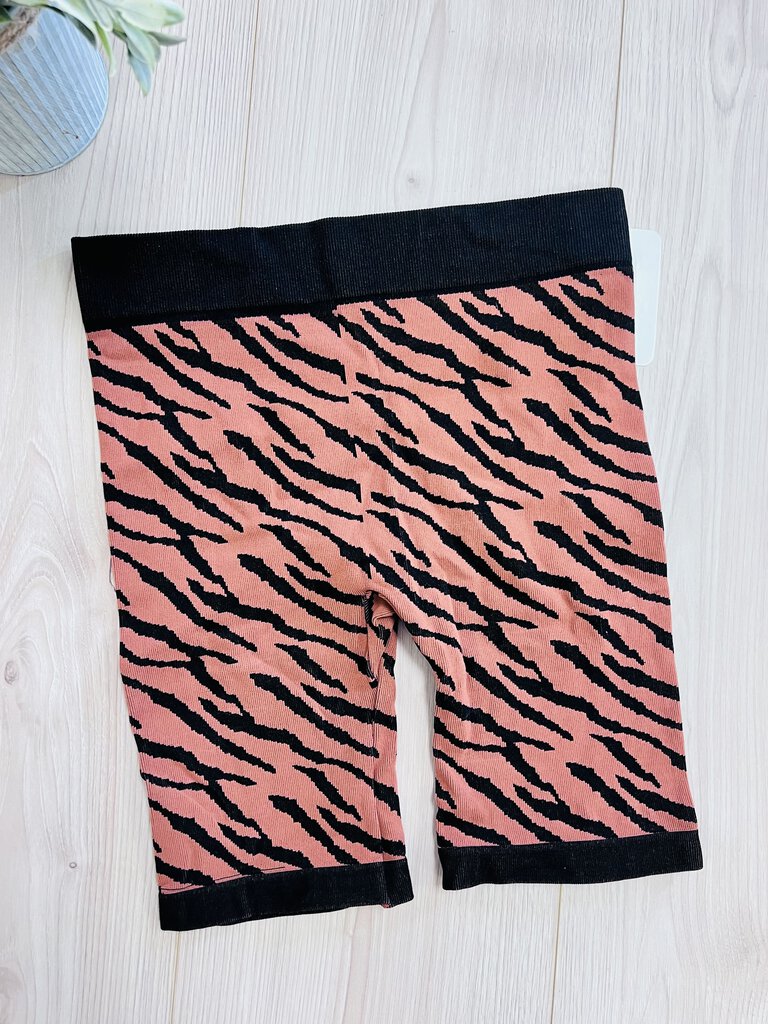 (XS/S) Free People Tan Zebra Biker Shorts Womens