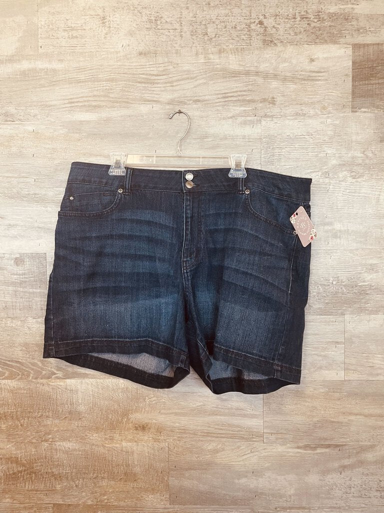 (22) Maurices Dark Jean Shorts WOmens