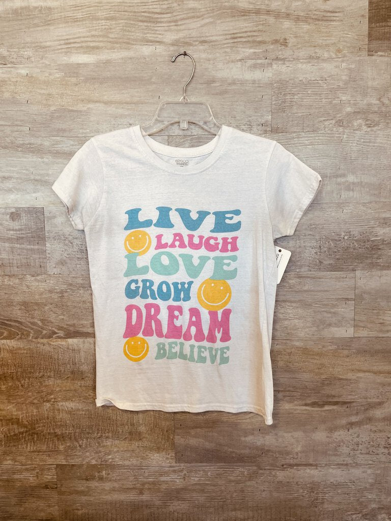 (M) Boutique White Love Laugh Love Tee Womens