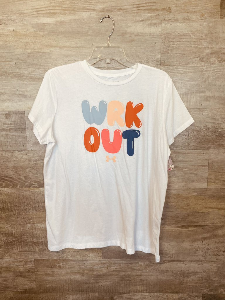 (XL) Under Armour White Logo Tee Women's