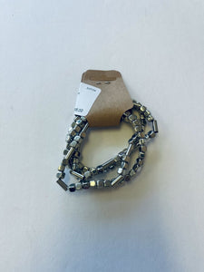 Silver Square Bracelet Set
