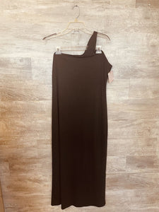 (XLT) Old Navy Black Ribbed One Shoulder Dress Womens