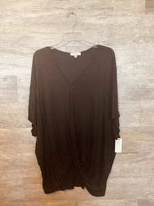 (2XL) Umgee Black Knot Top Womens