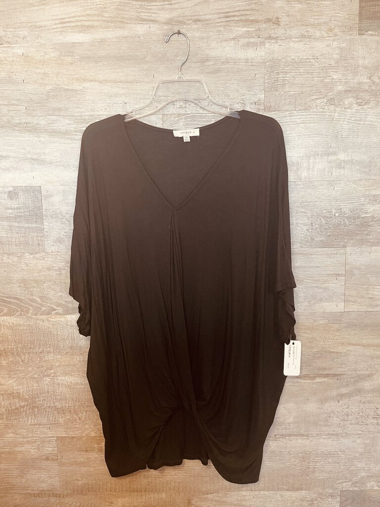 (2XL) Umgee Black Knot Top Womens