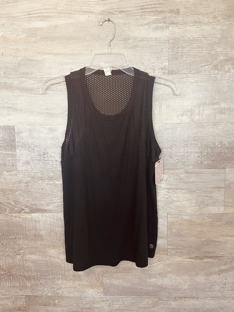 (S) Balance Collection Black Mesh Tank Womens