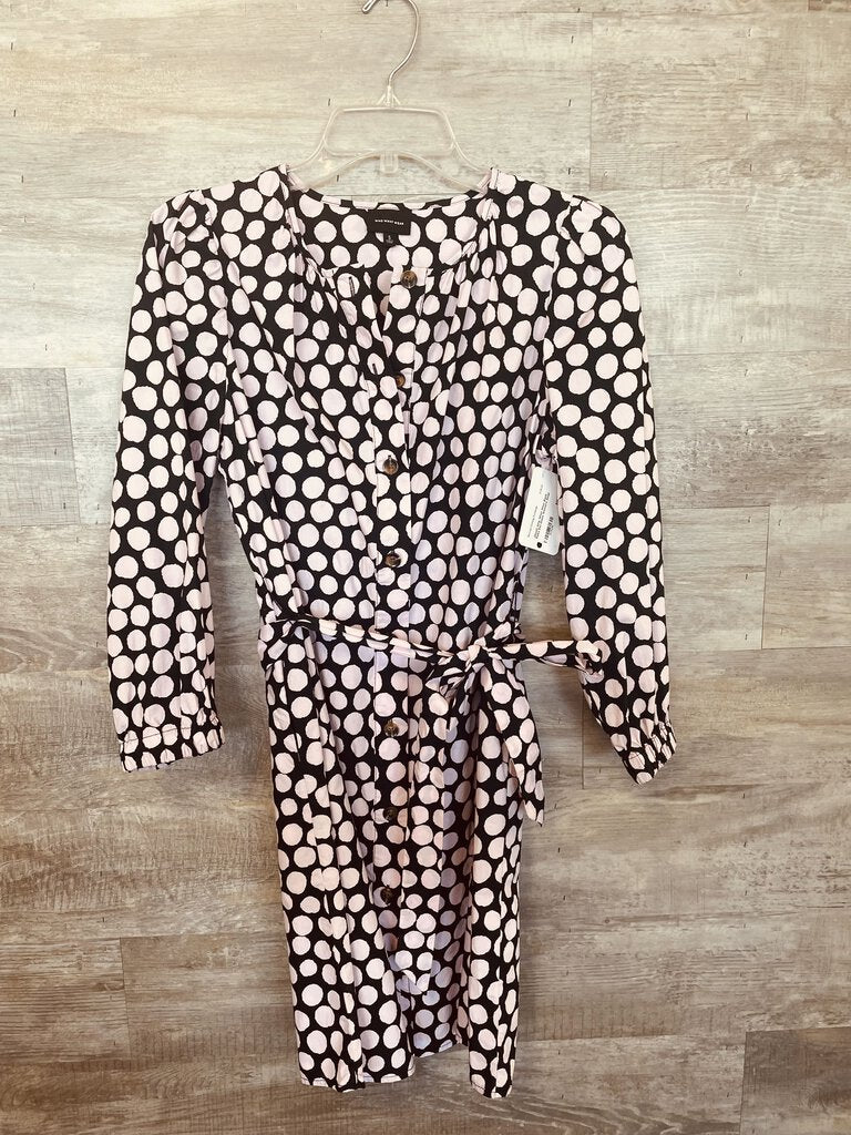 (Small) Who What Wear Black Polka Dot Dress Women's