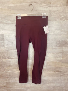 (Medium) Fabletics Purple Maroon Athletic Leggings Women's