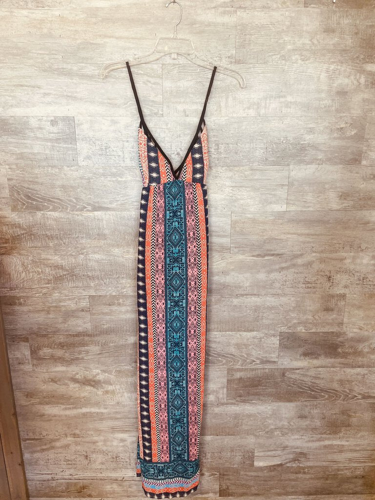(S) Lush Patterned Maxi Dress Womens