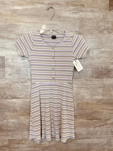 (14) Art Class Green Striped Dress Girls